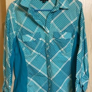 Zac & Rachel Teal Plaid Shirt